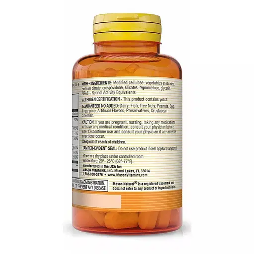 Вітаміни для очей із лютеїном Mason Natural Vision Vitamins Plus Lutein 60 таблеток - фото 3