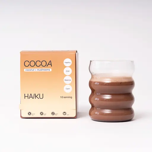Какао Haiku з кокосовим молоком та екстрактом грибів (рейші, чага, їжовик гребінчастий) - фото 1
