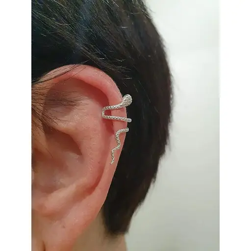 Серебряная серьга-каффа на хеликс. 3575.1С - фото 5