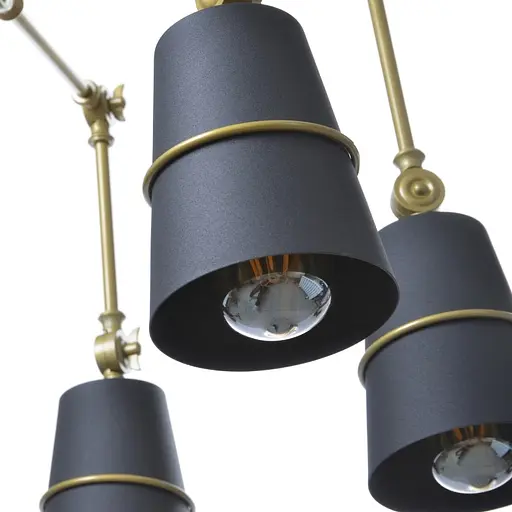 Люстра Brille паук потолочная E27 60W GR (BL-392C/6) - фото 7