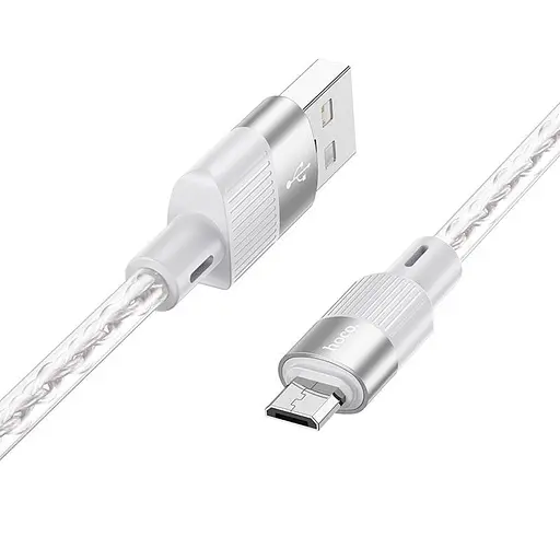 Кабель Hoco X99 Crystal junction Micro USB силиконовый зарядный кабель для передачи данных 1 м 2.4A - фото 2