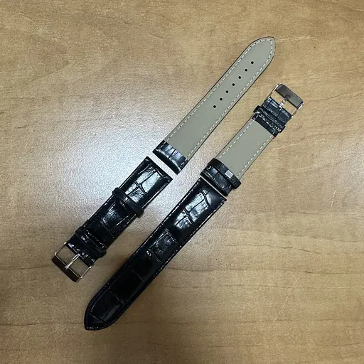 Ремешок из эко-кожи черный размер 20 - фото 3