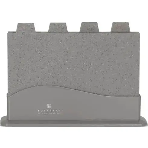 Набір обробних дошок Edenberg сірі 5 предметів з підставкою (EB-11984)