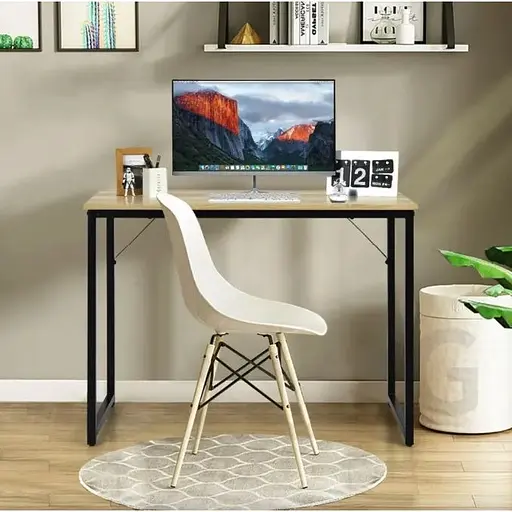 Письменный стол Costway Homart со стальным каркасом натуральный - фото 3