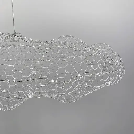 Декоративна люстра-хмаринка LED CLOUD у білому корпусі 80х45 см | Арт. MJ 83-800 WT | Line F - фото 4