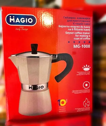 Гейзерна кофеварка MAGIO MG-1008 гейзерного типа на 6 порций еспресо 300 мл - фото 4