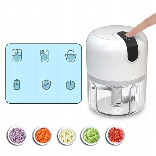 Подрібнювач багатофункціональний ручний електричний для овочів та фруктів - фото 5