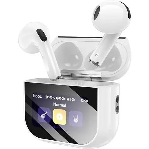 Навушники бездротові Hoco EW82 Sparkle true wireless touch screen BT headset білі