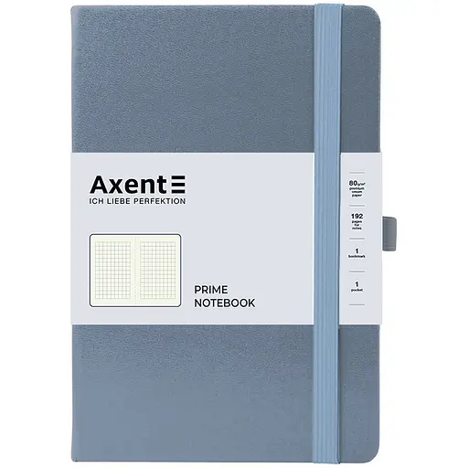Книга записная Axent Partner Prime клетка 145x210 мм 96 листов серая (8305-62-A)