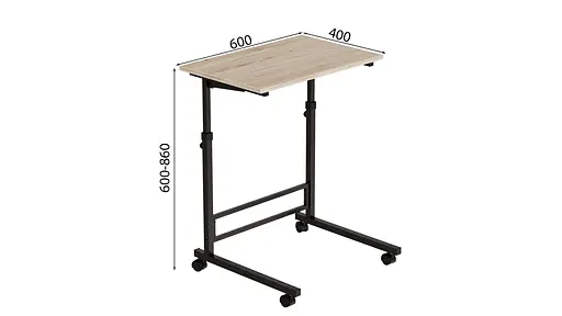 Стол приставной Амиго 62x60x40 металл Черный ДСП Дуб Сан-Марино 16мм FRD-102527 - фото 2