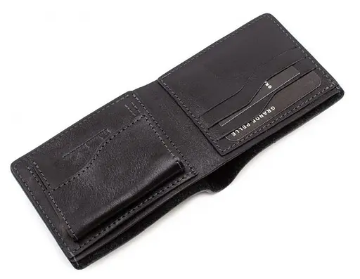 Кожаный мужской кошелек Grande Pelle 11х9х2 см acs0027514 - фото 2
