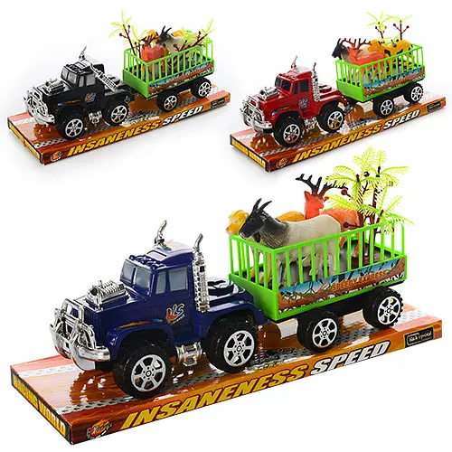 Джип инерционный с прицепом, домашние животные, 3 шт. (В ассортименте) - фото 2