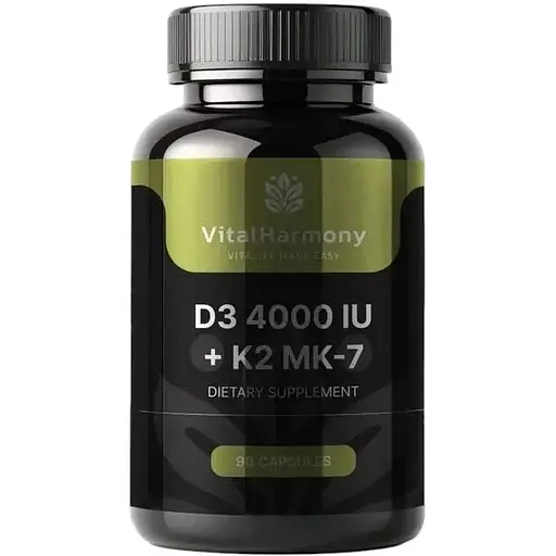 Вітамінний комплекс VitalHarmony Vitamin D3 4000 + K2, 90 капсул