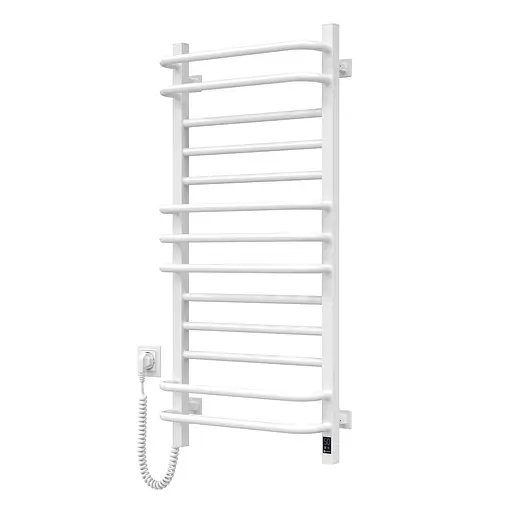 Електрична рушникосушка Navin Грандіс 480x1000 Sensor ліва з таймером біла 10-043153-5010, Білий, Ліве, Електронний - фото 1