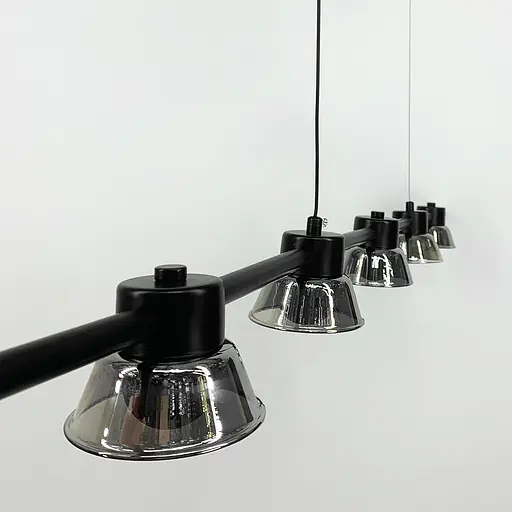 Видовжена люстра HILDFRID на 5 плафонів Line.F MJ 179L-1200 BK - фото 2