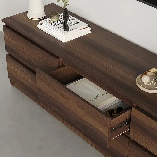 Тумба під телевізор MebelStar Нео 6Ш 180x43x53 см Дуб бурштиновий (MBS-1296) - фото 3