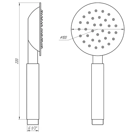 Ручной душ Globus Lux SUS-001H, Нержавеющая сталь - фото 4