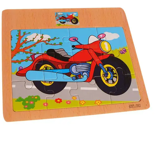 Деревянный пазл "Мотоцикл" IW8