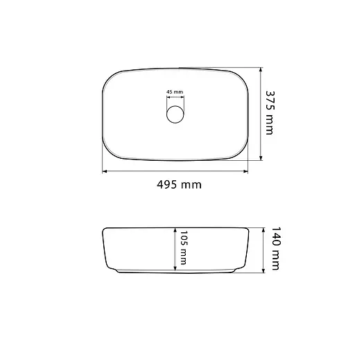 Умивальник VBI Aosta smoke blue накладний VBI-013702, Синий - фото 2