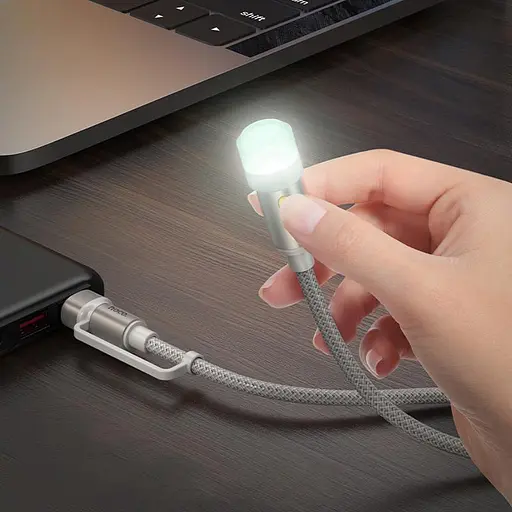 Кабель-світильник Hoco UA38C USB/Type-C to LED (0.3m) Gold - фото 4