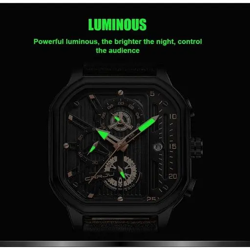 Часы мужские наручные Crrju Faust (Черные) - фото 8