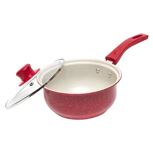 Сотейник із кришкою мармурова крихта 16х8 см 367-4
