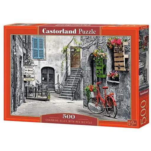 Пазл Castorland puzzle Очаровательная аллея с красным велосипедом 500 элементов (B-53339) - фото 1