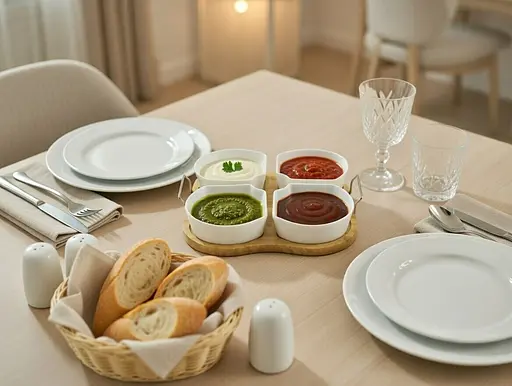 Менажниця порцелянова на підставці зі шпажками Grazie 4 секції 28 см (PJ01579) - фото 6