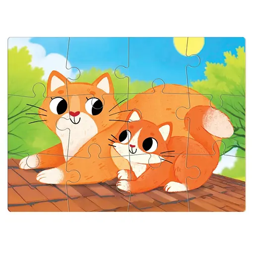 Пазл дитячий Завжди разом Котики 300632, 12 елементів - фото 3