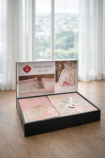 Комплект постельного белья евро 200х220 см сатин комбинированный TC303376217 - фото 1