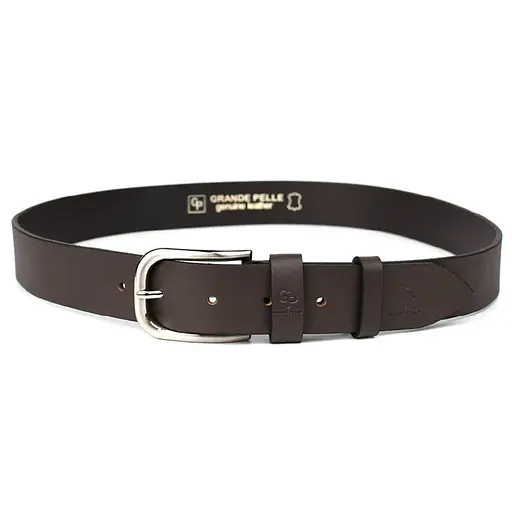 Ремінь шкіряний Grande Pelle коричневий  120х4х0.5 см acs0032050 - фото 2