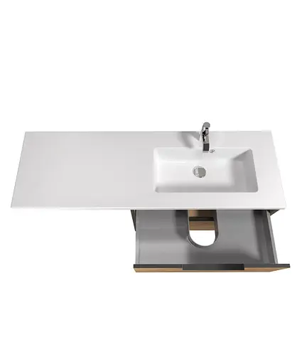 Тумба Мойдодир Line Craft 80-A Adam 140 R підвісна з крилом над пральною машиною - фото 5