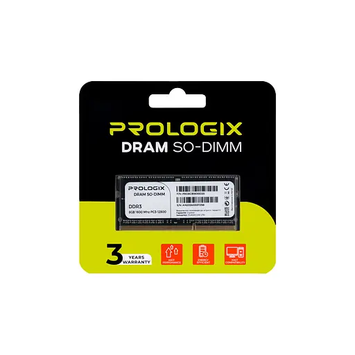 Модуль памяти SO-DIMM DDR3L 8 ГБ/1600 Prologix (PRO8GB1600D3S) - фото 4
