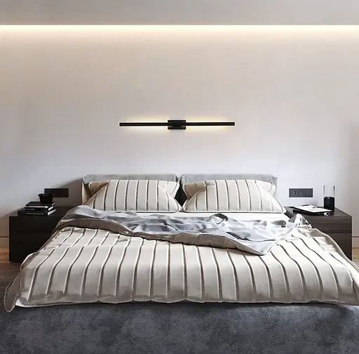 Минималистичный черный настенный светильник в корпусе 60 см Line F Арт. C20/600 BK - фото 4