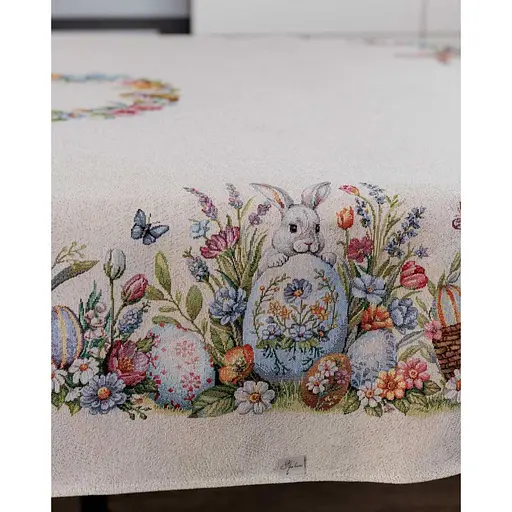 Скатерть Прованс Соцветие гобелен овальная 136х180 см (44106) - фото 5