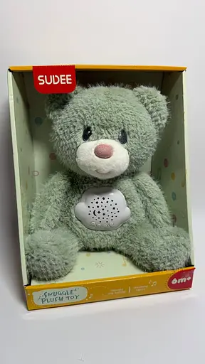 Нічник Ведмедик підсвічування, проєкція зоряного неба, звуки, мелодії - фото 3