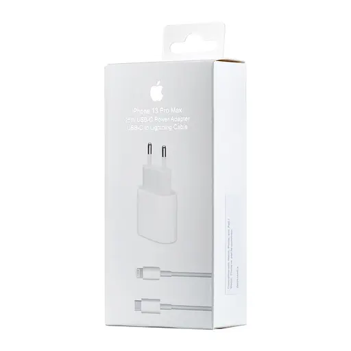 Сетевое зарядное устройство Apple 25W USB-C Power Adapter With Cable Type-C to Lightning High c0py Белый - фото 2