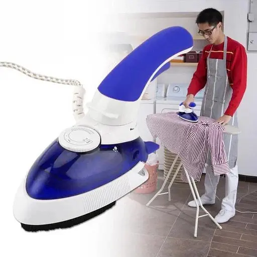 Дорожный мини утюг с функцией вертикального отпаривателя Mini Steam Iron HT-558B 1000Вт Синий - фото 5