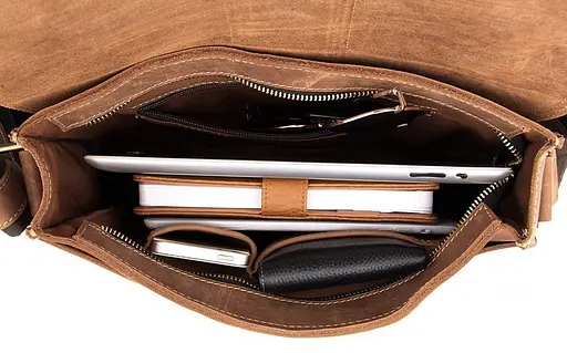 Чоловіча шкіряна сумка Vintage 30,5х22х7,5 см sum0012440 - фото 8
