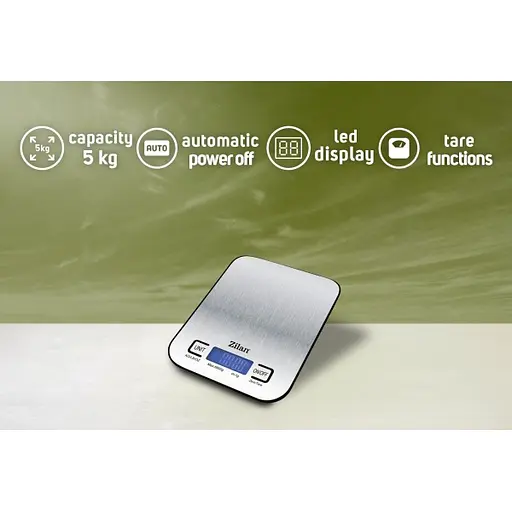 Кухонні ваги Zilan ZLN2984 до 5 кг з платформою з нержавіючої сталі - фото 10