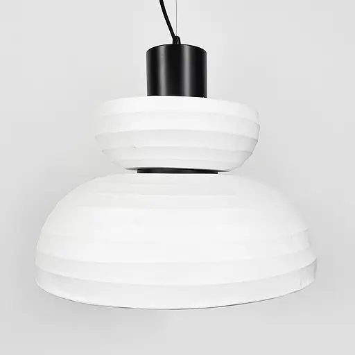 Люстра у чорному корпусі з білим абажуром Ø 40 см | Арт. PL 053-400 | Line F - фото 3