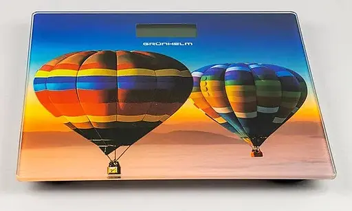 Напольные электронные весы бытовые Grunhelm BES-AIR стеклянные весы Воздушные шары 180 кг - фото 2