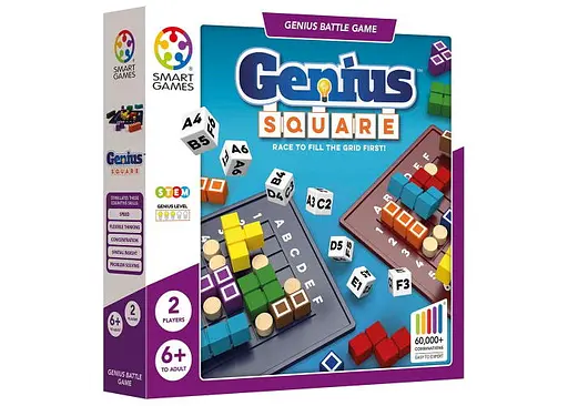 Настільна гра Smart Геніально. Тактика у квадраті (Genius Square) (англ.) + QR-код на укр. правила (SGHP001)