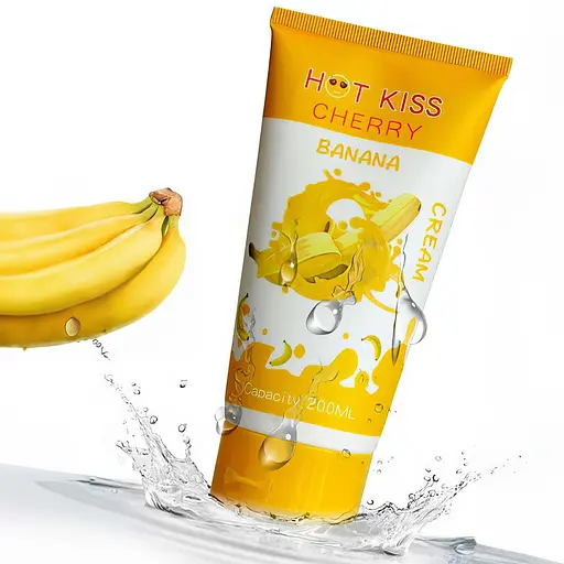 Гель-лубрикант зволожуючий Hot Kiss на водній основі зі смаком банану 200 мл - фото 1