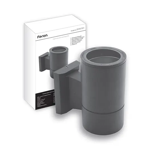 Архитектурный накладной светильник Feron DH0701 под лампу серый - фото 1