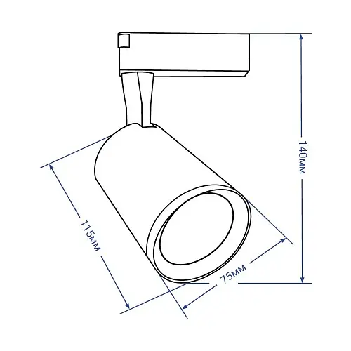 Трековый светильник в черном корпусе с золотой фурнитурой Line.F Мощность 10Вт - фото 7
