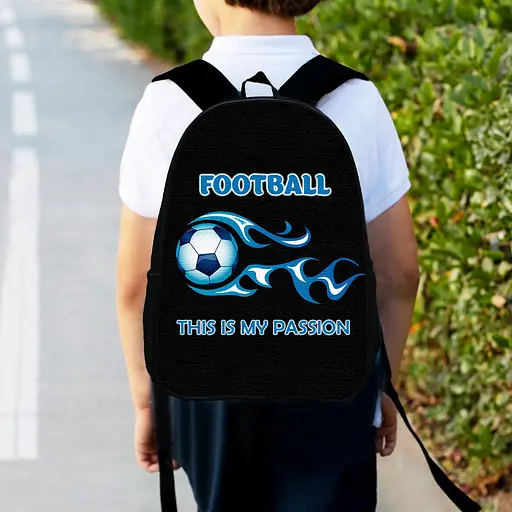 Рюкзак детский для футболиста 34х27см, городской ранец для мальчика футбол (00460)