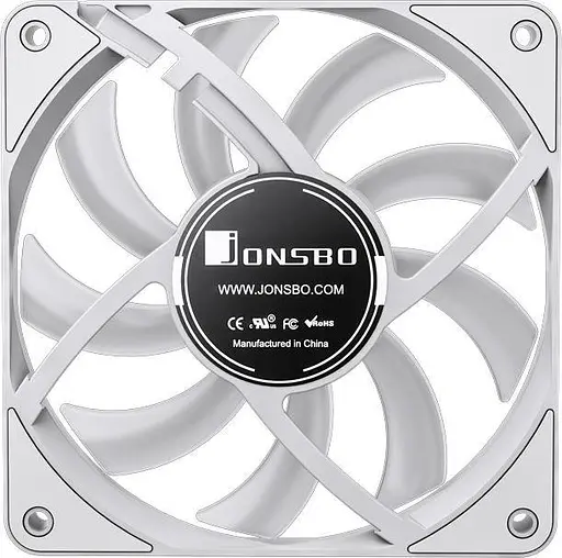 Вентилятор Jonsbo HF1215 White ARGB (120mm, 700-1800RPM, 29.7dB, 4pin+LED 3pin) (HF1215 White ARGB) - фото 5