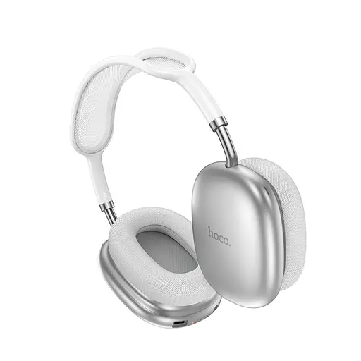 Беспроводные накладные наушники HOCO W55 Plus Happiness ANC noise reduction BT headphones Silver - фото 3