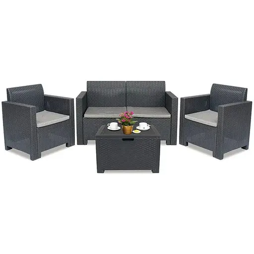 Набор садовой мебели Bica Nebraska 2 графит - фото 4